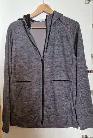 Sweat à capuche zippé H&M gris