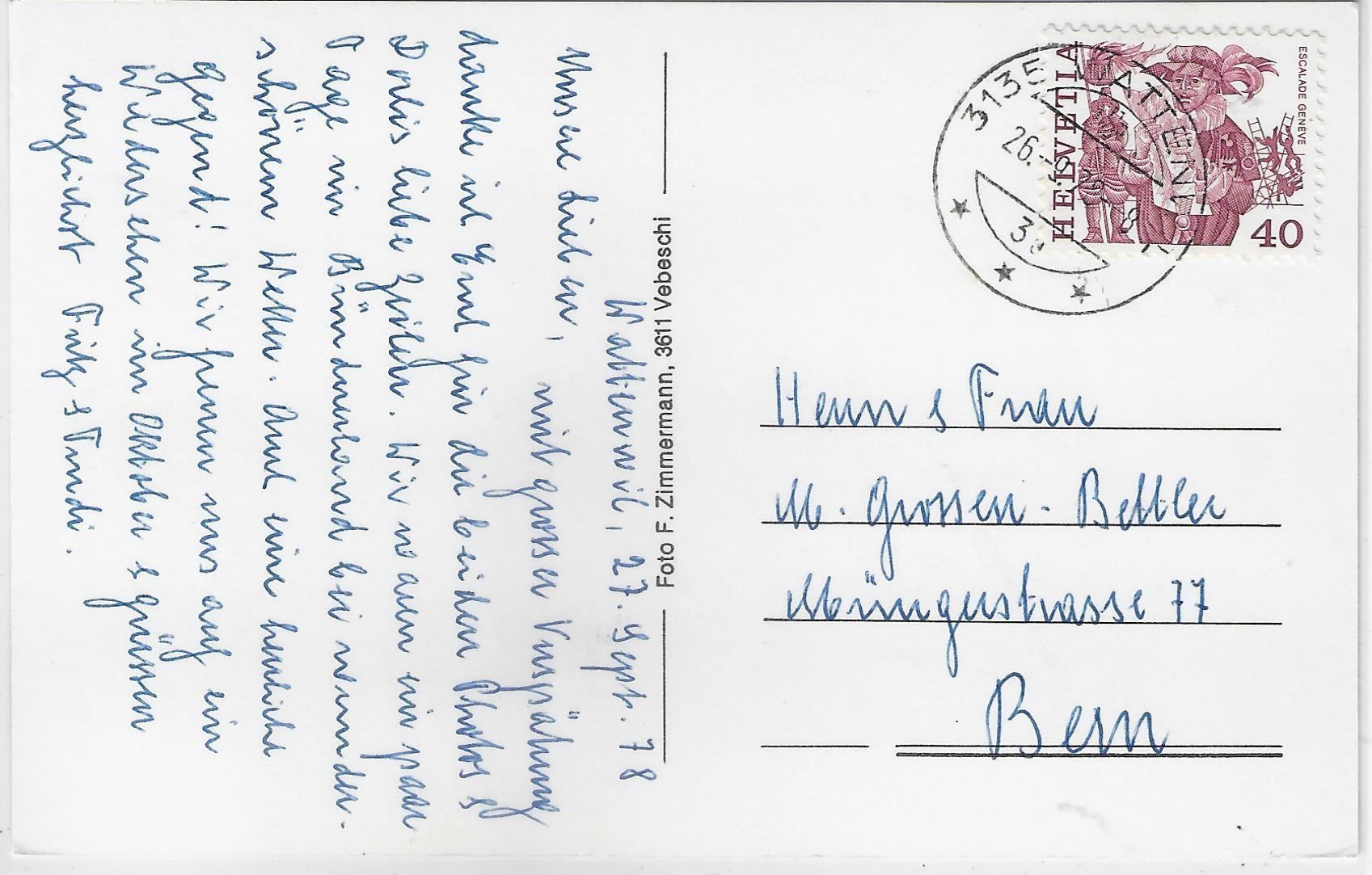 Cartoline postali: Wattenwil - Mettlen mit den Alpen – Antico da Ettingen venduto da Kartenplanet 1
