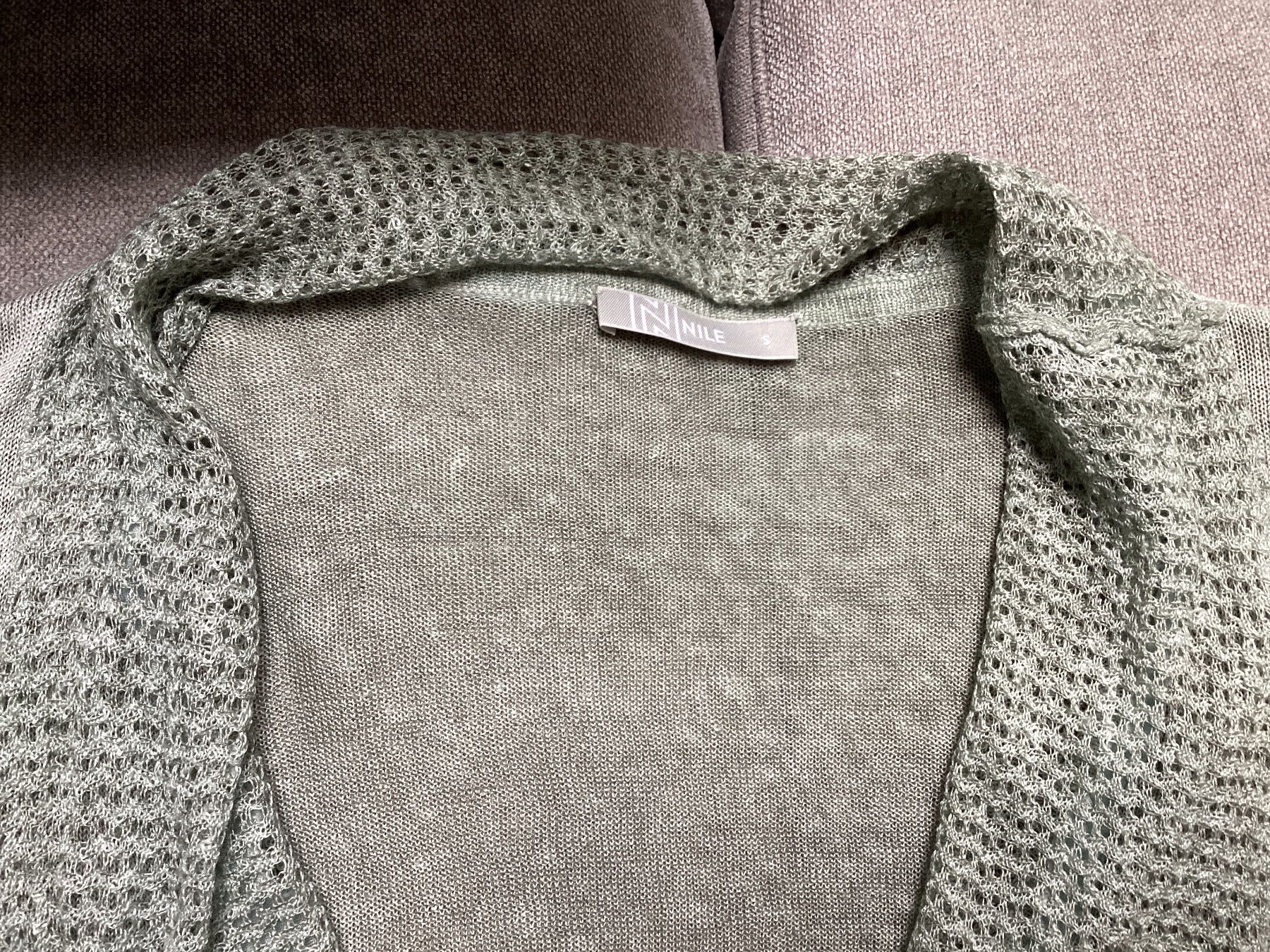 Nile Giacche: NILE wunderschönes Strickjacke Damen hellgrün Gr. S Leinen – Usato da Homberg b. Thun venduto da Homata 4