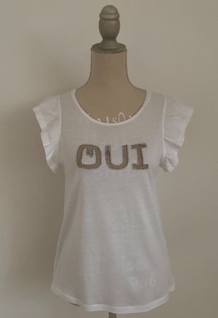 🤍 T-Shirt / Oberteil von „motivi“, weiss, Gr. S/36 🤍
