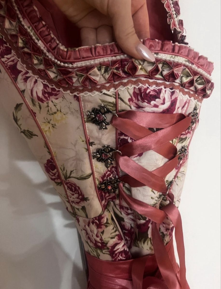Kostüme: Dirndl Marjo Grösse 32 mit Blumenmuster und Schürze – Neu (gemäss Beschreibung) aus Kloten von mor_m8mp 5