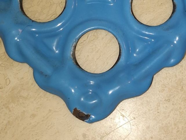 Teller: ANTIKER EMAILLE TELLER EIERHALTER IN BLAUEN EMAILLE – Gebraucht aus spreitenbach von lumbalplatte 7