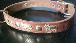 Appenzeller Leder Hundehalsband braun 41 x 1,9 cm