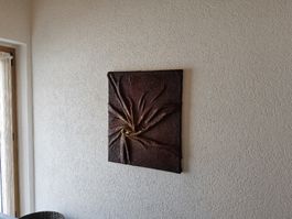 Tableau abstrait drapé relief