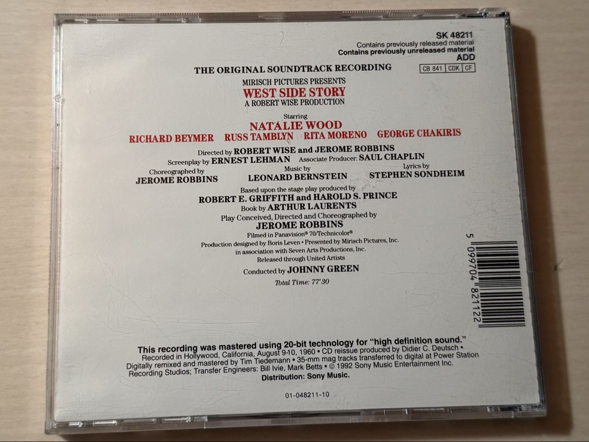 CD: West Side Story Soundtrack CD, – Usato da Oberried Brienz venduto da Chyara 1