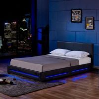 16094 - LED Bett 140x200 ASTEROID - SCHWARZ