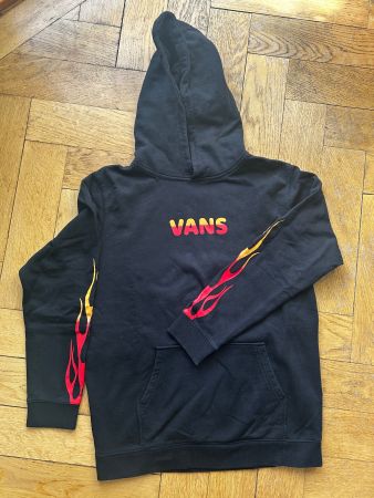 Hoodie VANS schwarz Flammen Design Grösse S guter Zustand