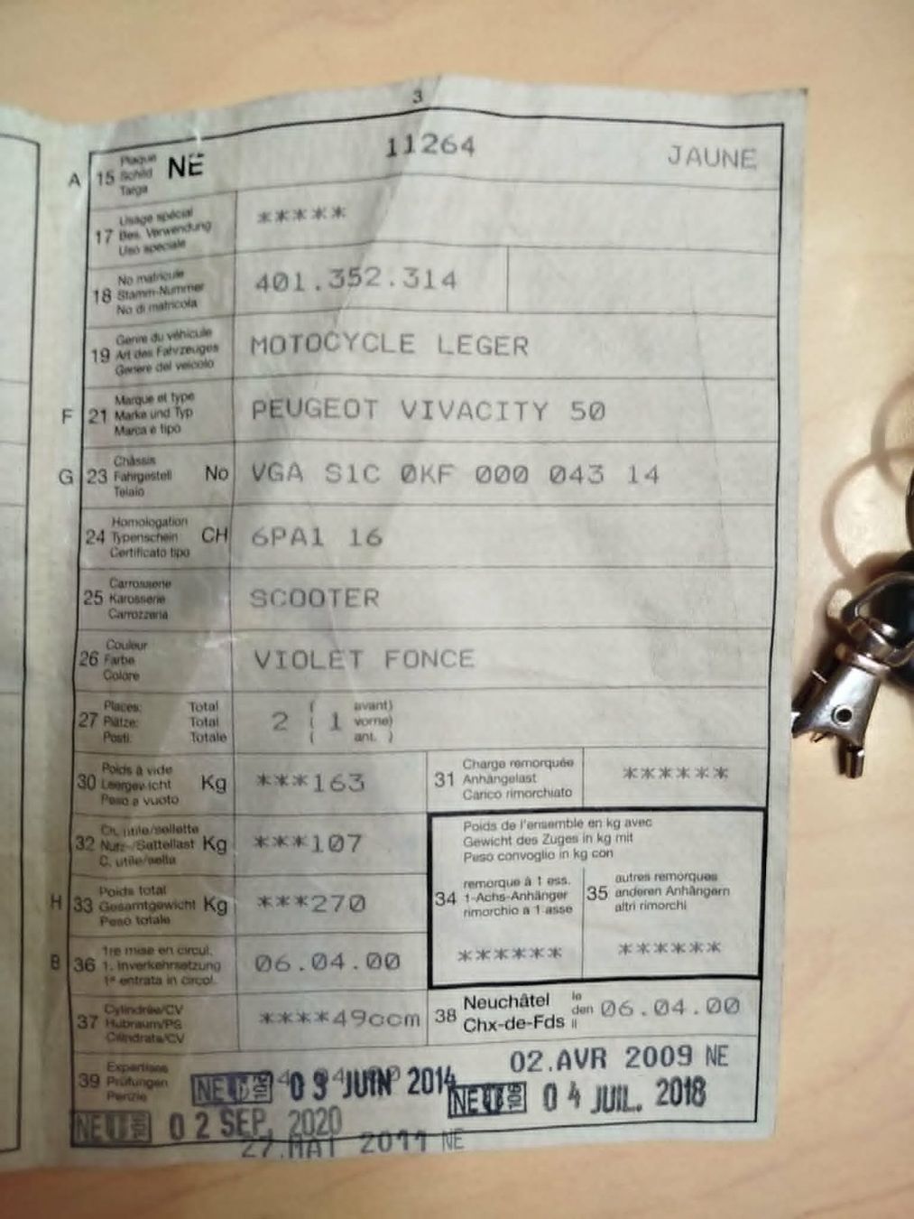 Peugeot Scooters: Scooter Peugeot Vivacity – Gebraucht aus La Chaux-de-Fonds von Emmaus2300CDF 9