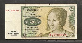 5 Deutsche Mark Banknote 1980  🇩🇪 💶