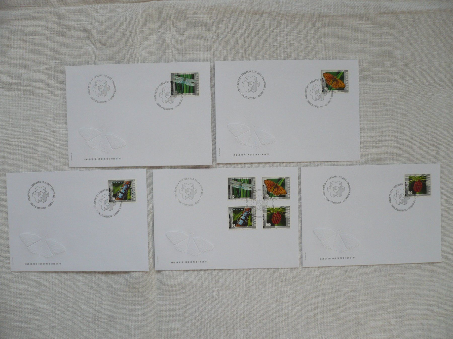 Tous les timbres: 2002 5 FDC SBK 1061 - 1064 – D'occasion à Zürich par saltandpepper008