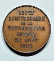 Genf Medaille 350 Jahre Reformation Geneve, 1885