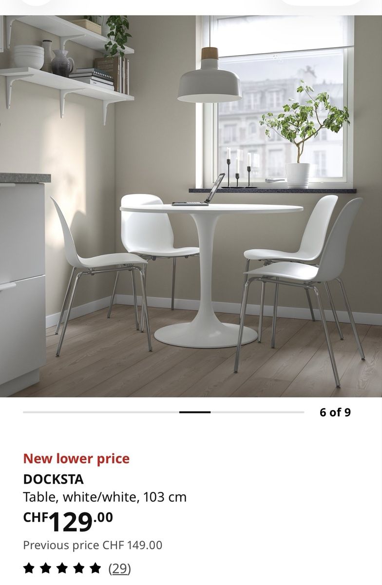 Ikea Tables: Dining Table White Round - Ikea 103 cm – D'occasion à Zürich par rah_mpq5 3