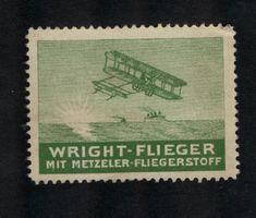 Metzeler Fliegerstoff  Wright-Flieger in Grün.