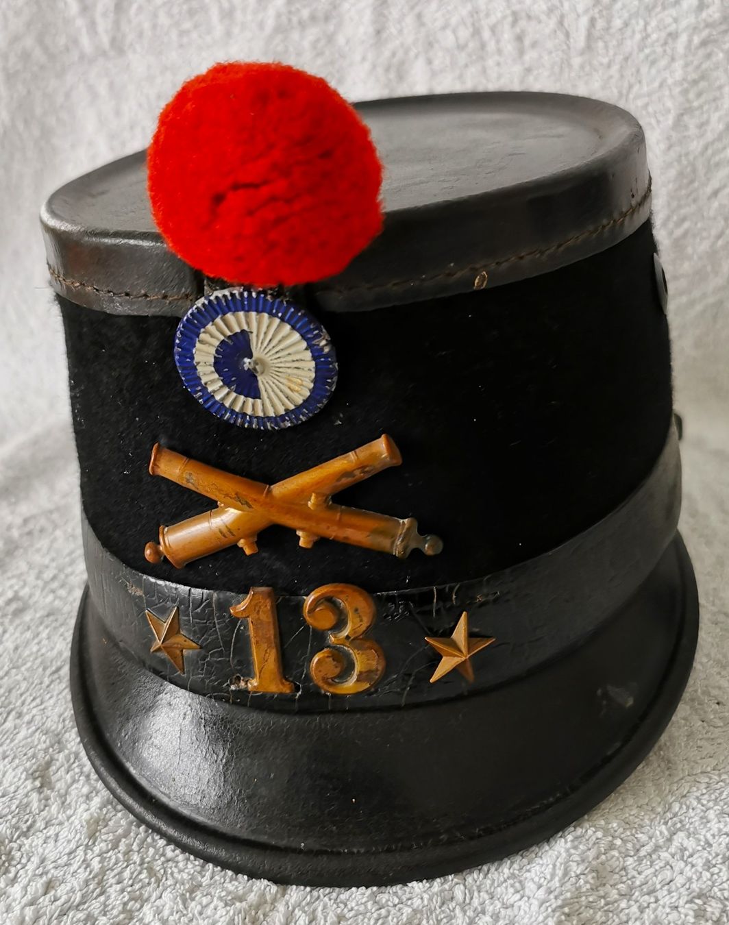 Schweizer Armee Uniformi: Tschako Ordonnanz, 1898 – Usato da Eschenbach LU venduto da Holiday1