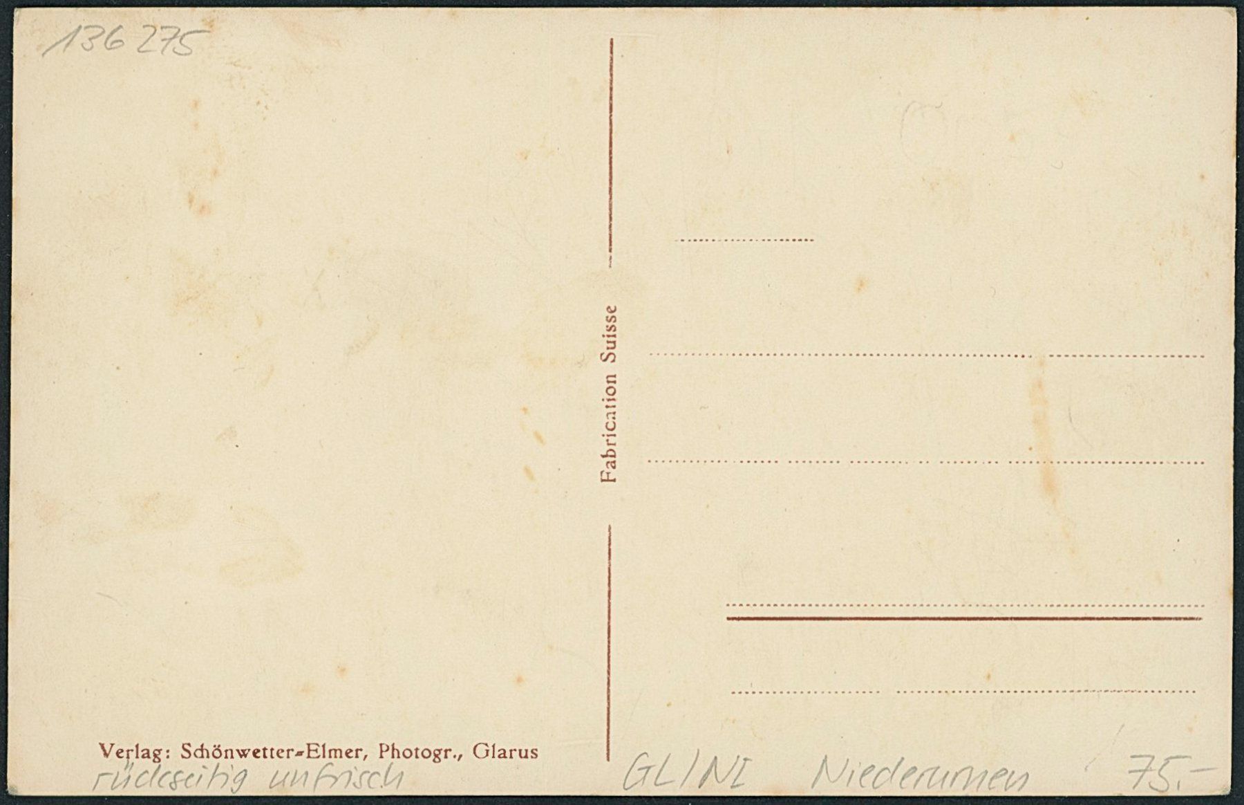 Cartoline postali: GL Niederurnen – Nuovo (secondo la descrizione) da Schindellegi venduto da leecollect 1