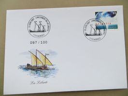Gelaufener Sonderbrief Segelschiff La Liberté 2001