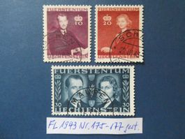 FL 1943 Nr. 175-177 gestempelt