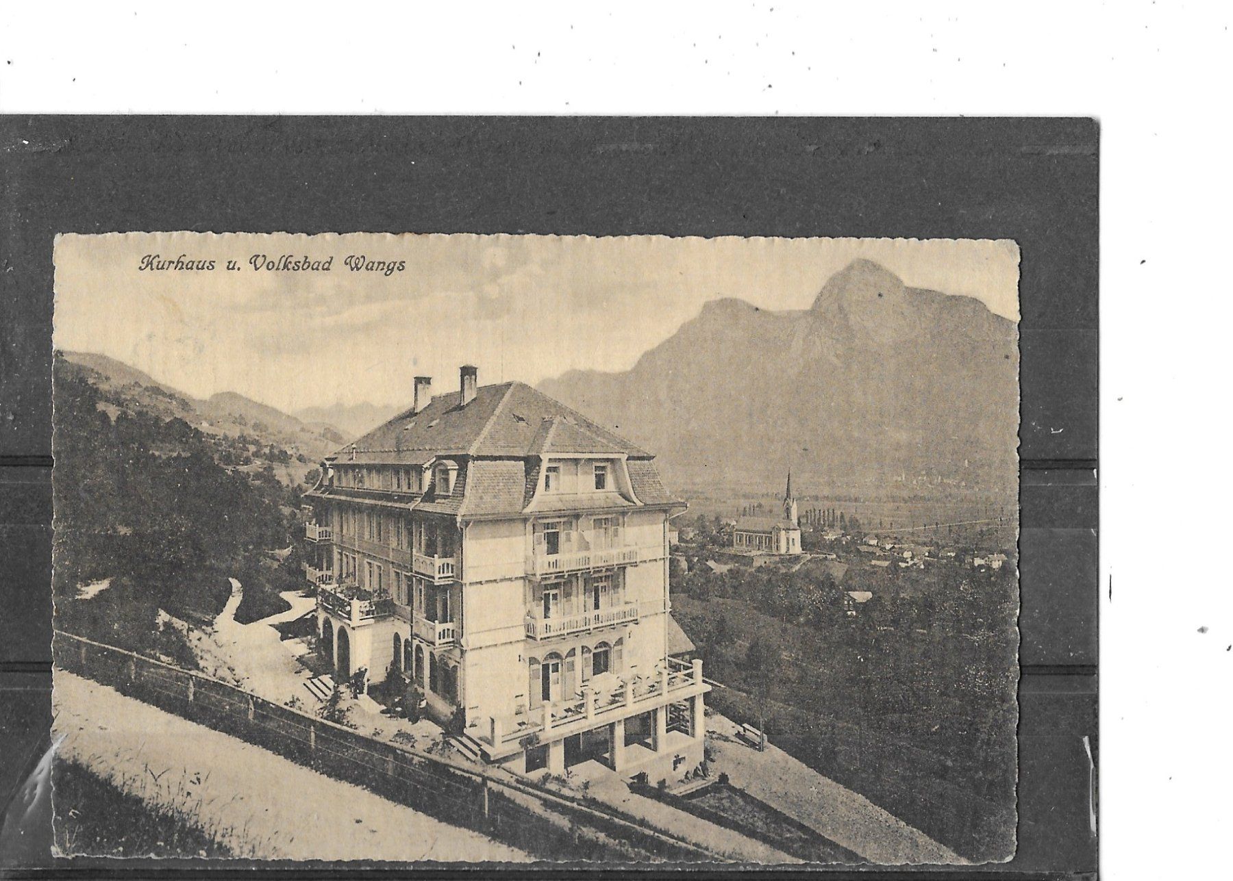 Cartoline postali: SG Wangs 1918 Kurhaus u.Volksbad – Usato da Schocherswil venduto da Wilare