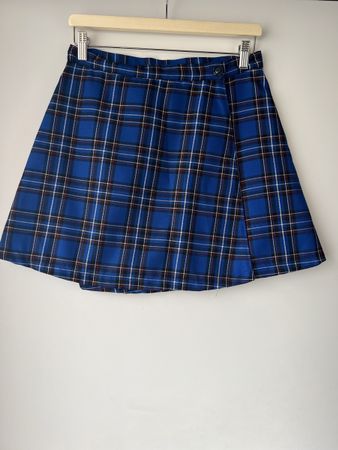 👗 Liv Schwarz, Wickelrock Mini, Tartan, Neu