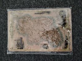 Blechschild Karte Irland antik Look im Plastikverpackung neu
