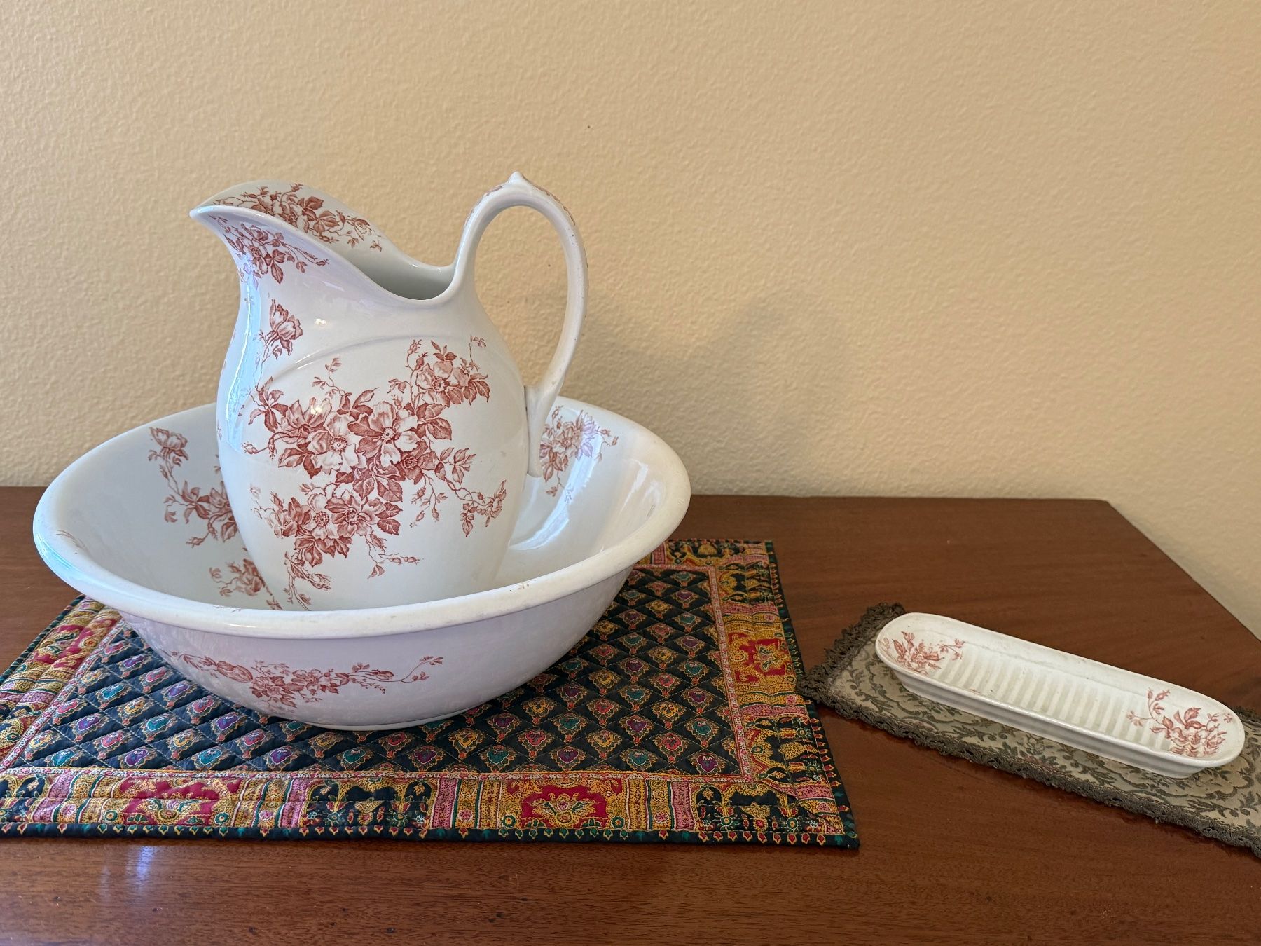 Villeroy & Boch Ciotole: Villeroy & Boch Waschgarnitur Eckenrose 3-teilig – Usato da Itingen venduto da uhu777 8