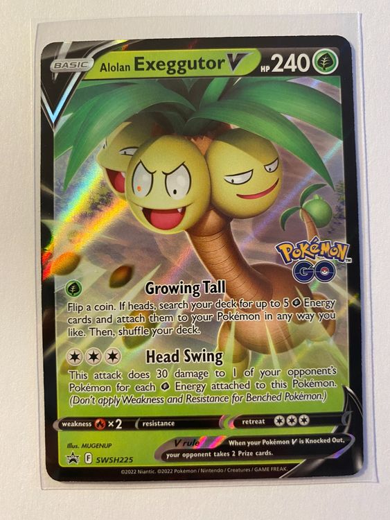 Pokemon Alolan Exeggutor V SWSH 225 EN (Neu (gemäss Beschreibung)) in ...