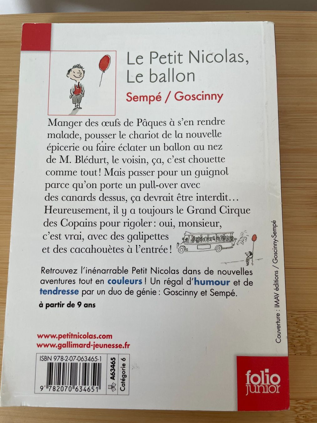 Le Petit Nicolas - Le ballon - Sempé et Goscinny (D'occasion) à Petit ...