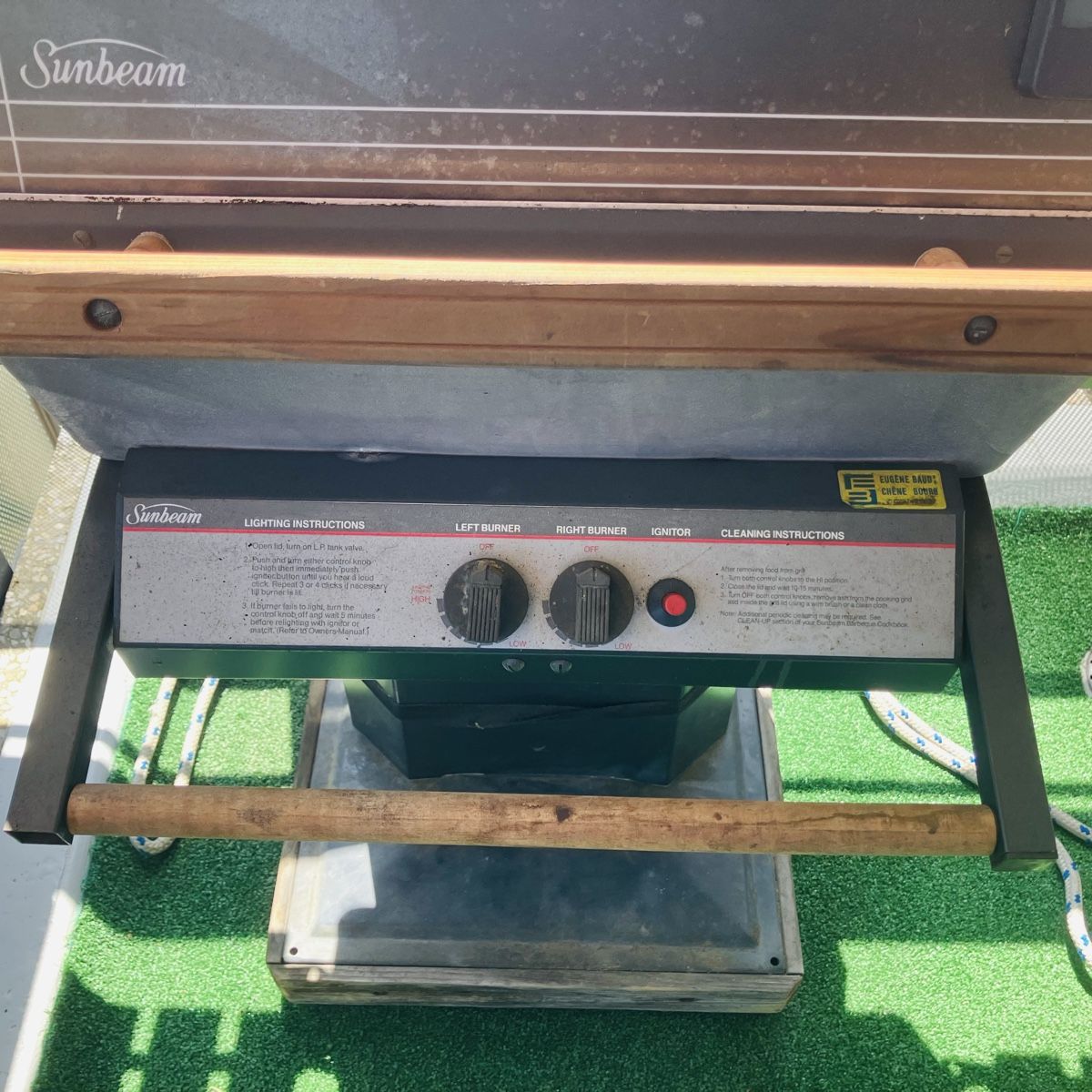 Griglie: Grill Sunbeam à gaz avec bouteille – Usato da Genève venduto da guyjost 1