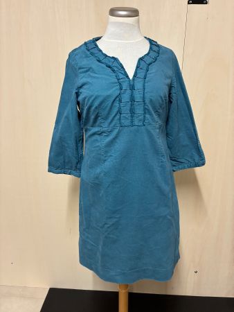 Blaues Samtkleid von Boden mit Dreiviertelärmeln Grösse 42