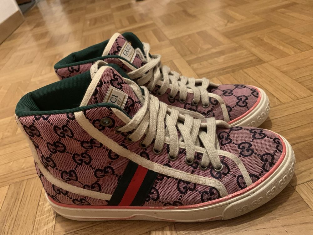 High Top Scarpe Gucci Uomo Originali Sneakers Gucci Tennis 1977