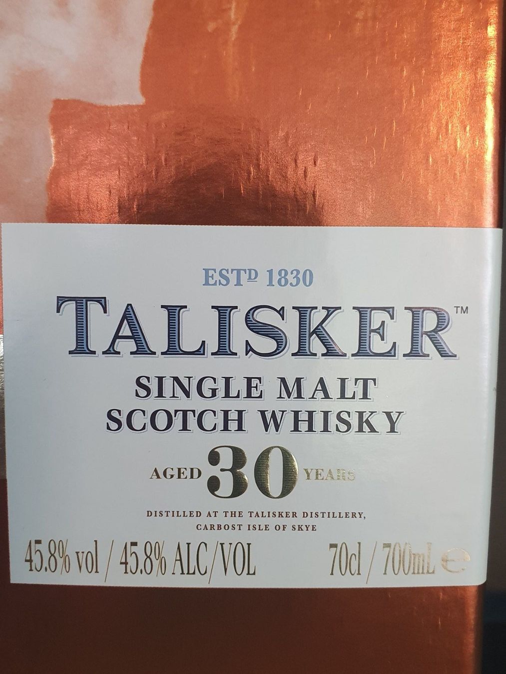 Talisker Bevande alcoliche: Talisker 30 Jahre, Single Malt Whisky – Nuovo e nell'imballaggio originale da Döttingen venduto da tho_dq6x 7