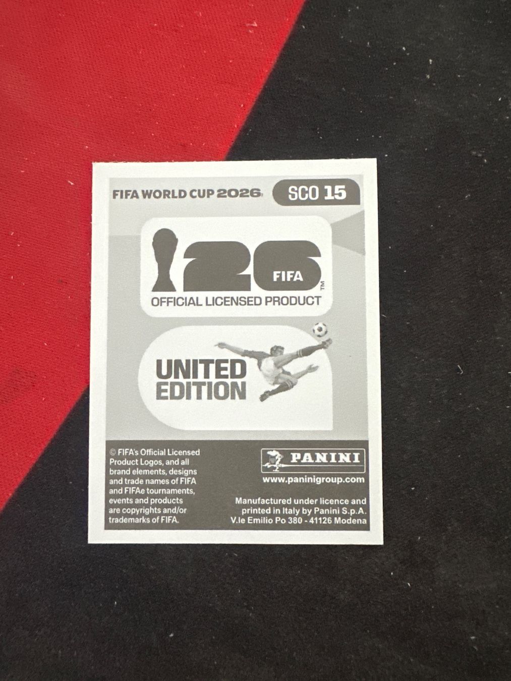 Panini Carte collezionabili: Panini FIFA WM 2026 Sticker - SCO 15 – Usato da Sulz AG venduto da DealWerk 1