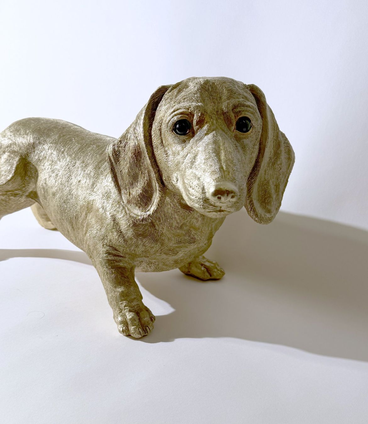 Statuette: Ornament Figur Dackel Hund - Figurine Teckel doré – Usato da Fribourg venduto da SebDelCH
