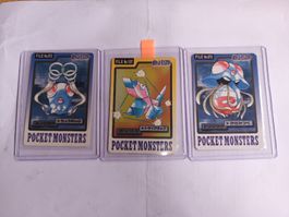 Cartes Pokémon Japonaises - Lot de 3 Pocket Monsters 1997