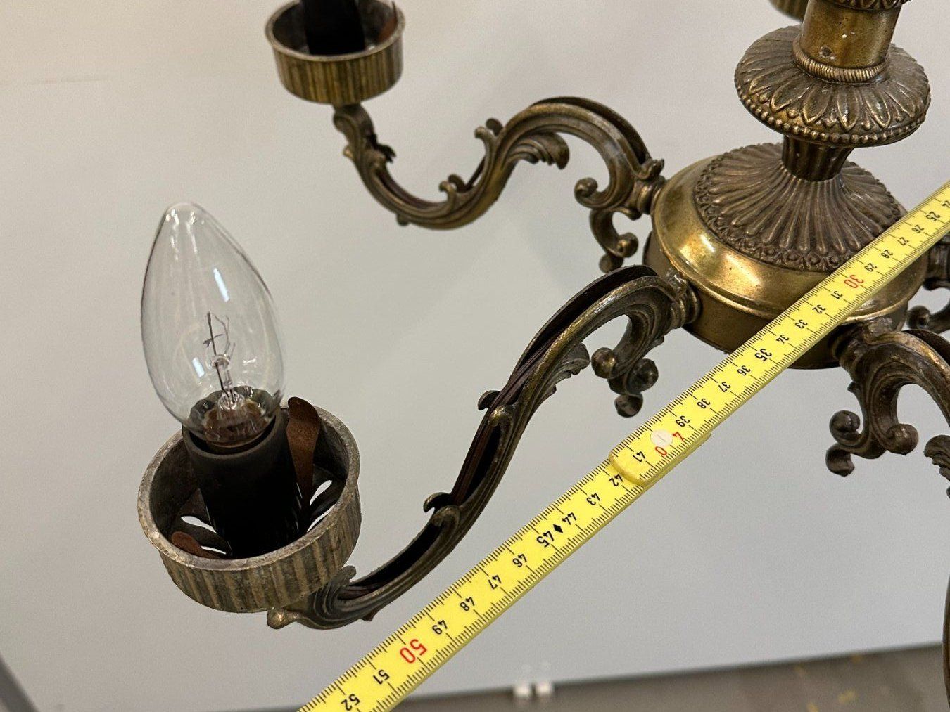Kronleuchter & Deckenlampen: Antike Messing Hängelampe / Lampe mit 5 Leuchten – Gebraucht aus Luzern von Lager6640 5