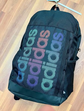 ADIDAS Rucksack, schwarz, Logo-Druck 18x30x46cm