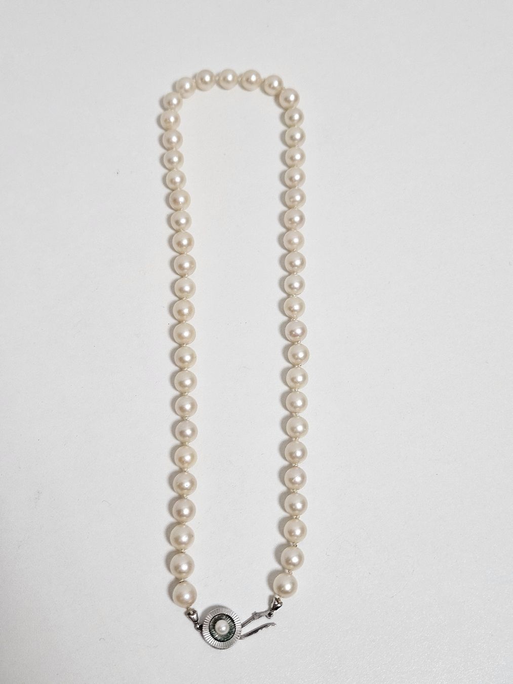 Perle (finte): Perlenkette 835 Silber Verschluss  – Usato da Schlieren venduto da Bestleo 3