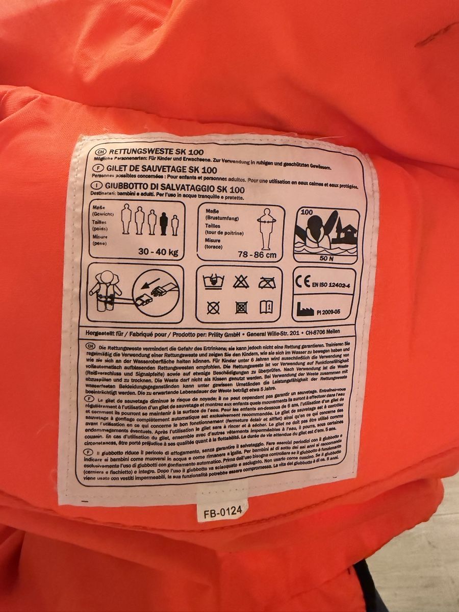 Giubbotti di salvataggio: Schwimmweste Kind (30-40kg) – Usato da Wilen b. Wil venduto da yes2598 1