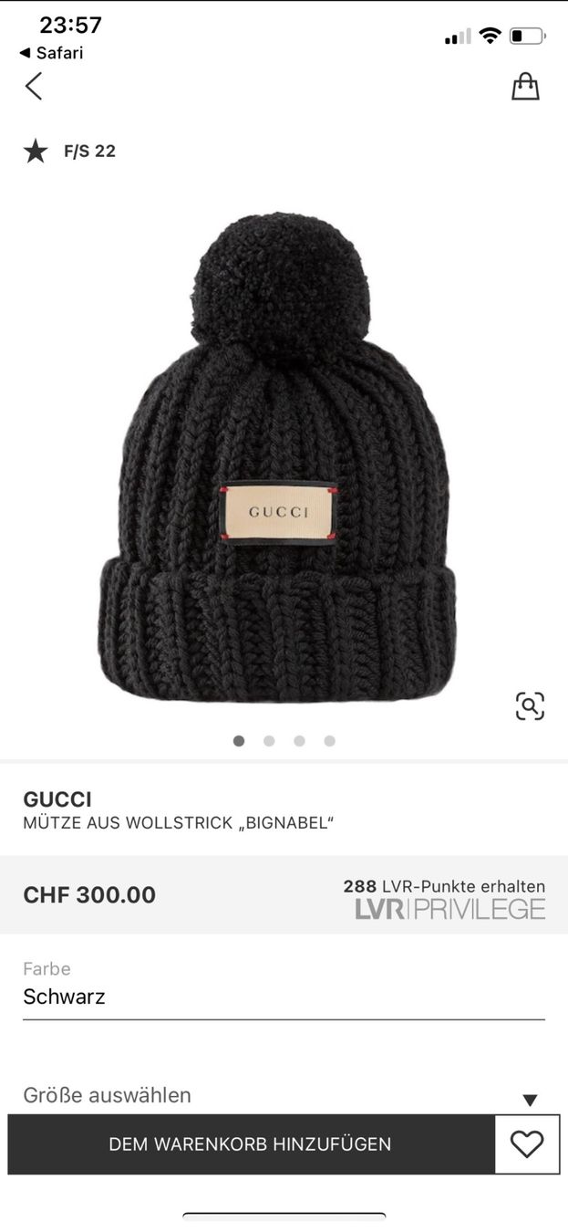 Gucci Copricapi, berretti & cappellini: Originale Gucci Dame Mütze – Nuovo (secondo la descrizione) da Brugg AG venduto da Coni1989