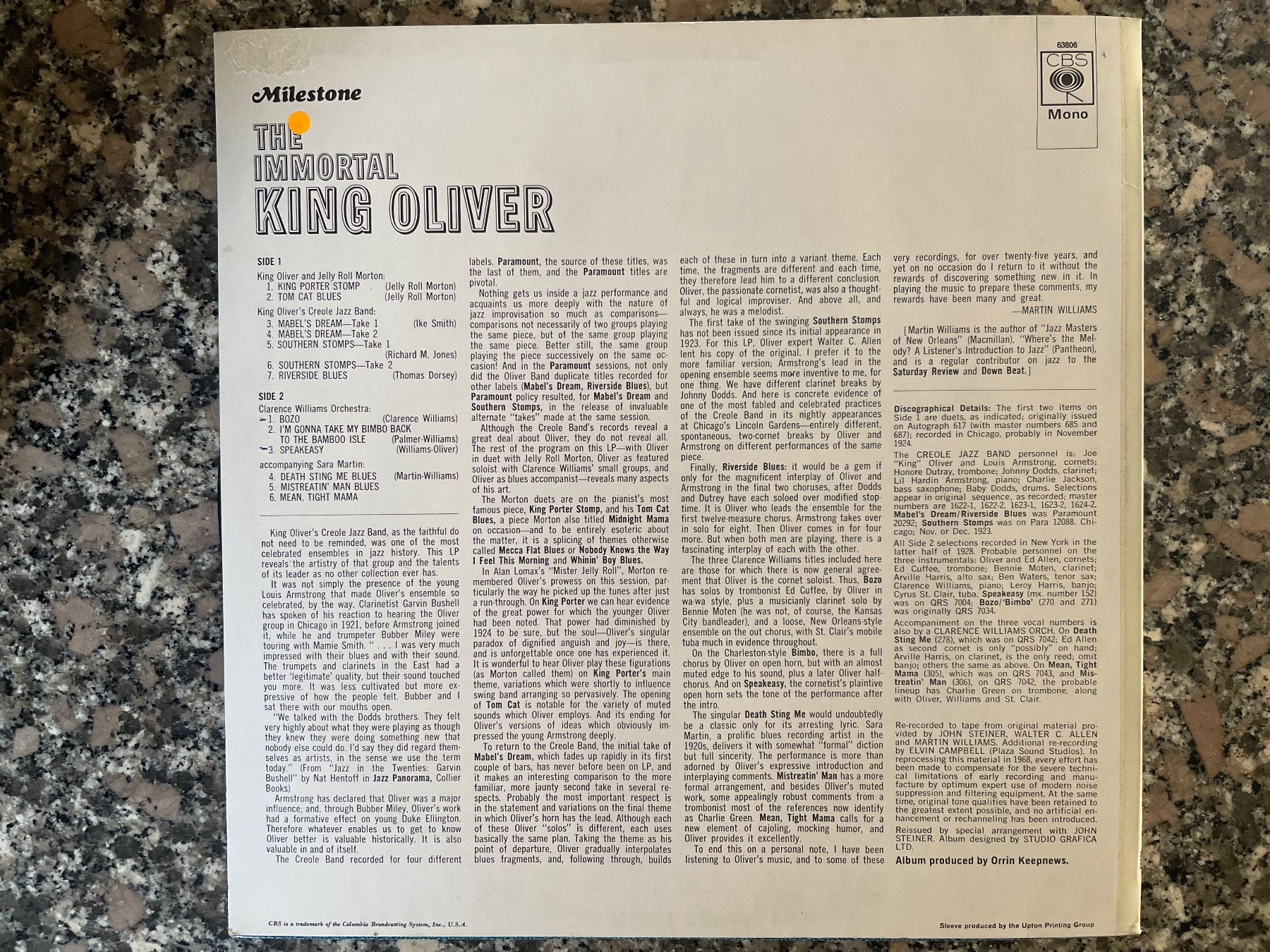 Dischi in vinile: A97/King Oliver - The Immortal – Usato da Frutigen venduto da Philippe_jsp 1