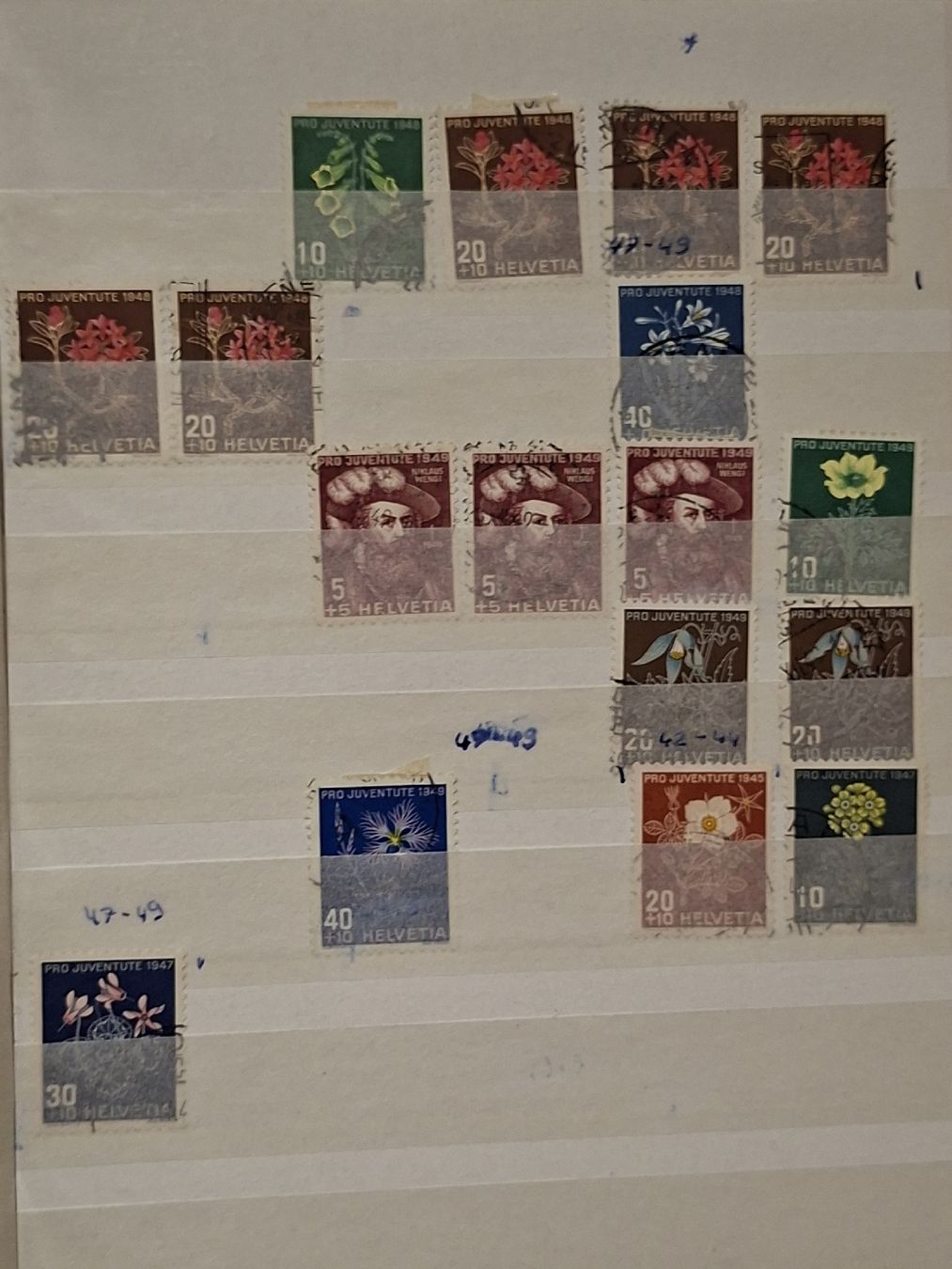 Tutti i francobolli: Briefmarken Pro Patria / Juventute / Werbemarken divers – Usato da Balgach venduto da SIMEON27 6