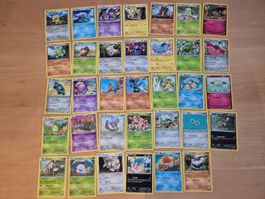 34x Pokémon Karten Lot (2016) EN | Riolu, Snivy & Gible etc.