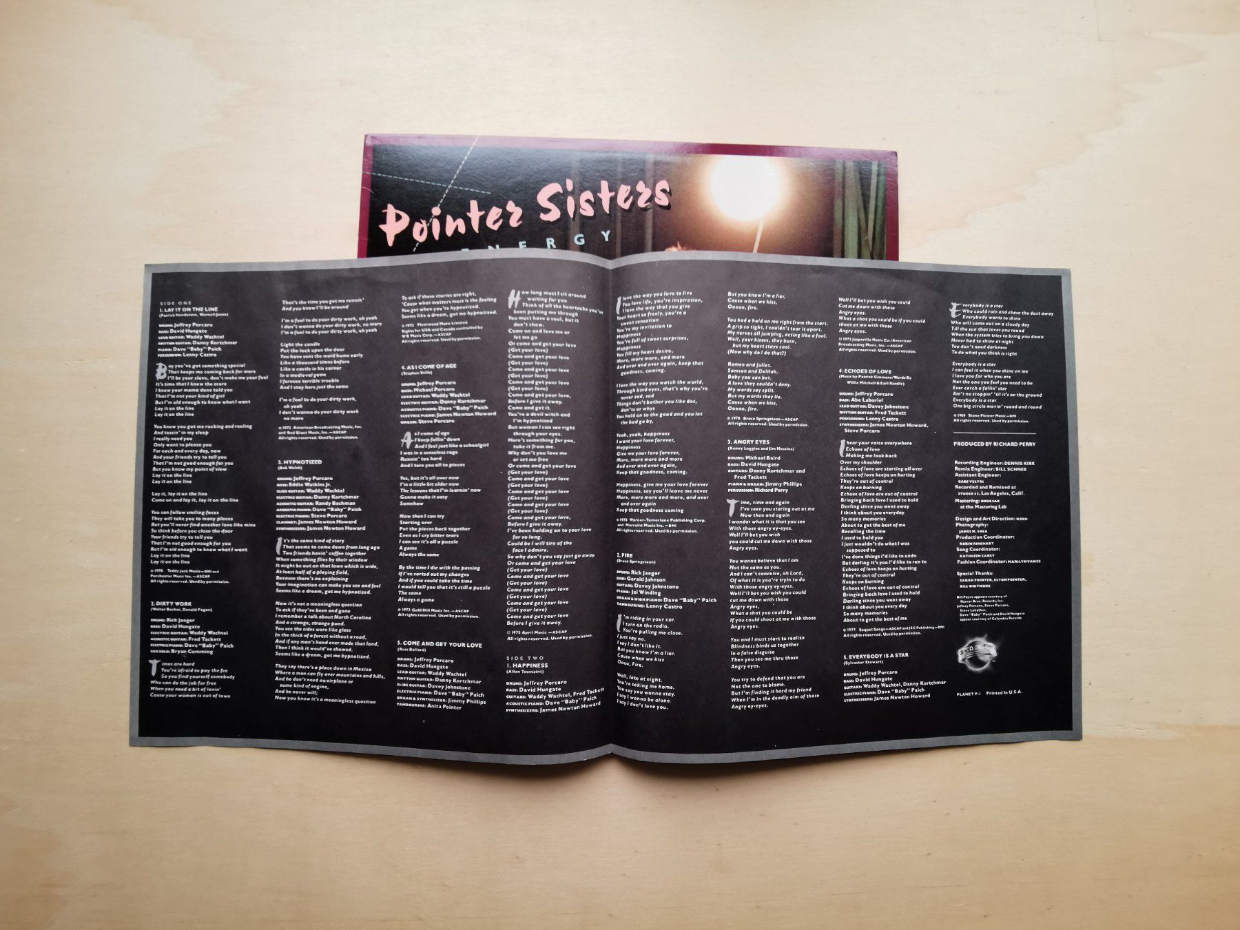 Dischi in vinile: Pointer Sisters – Energy  US 78 + Beilage – Usato da Ebikon venduto da kisuM 9