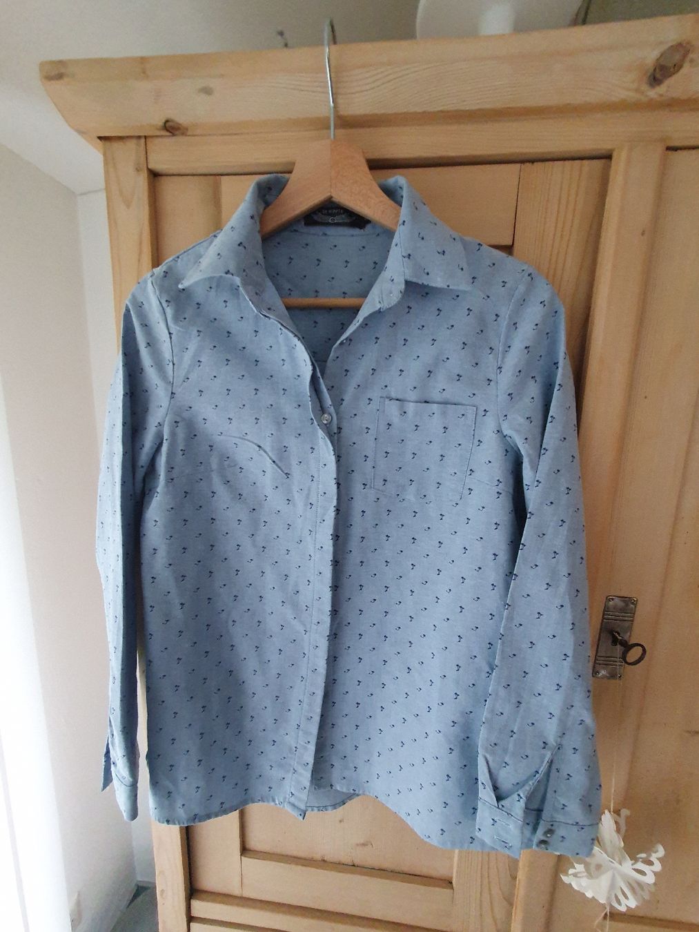 Camicette: Hemd/Bluse "It Hippie" mit Palmenmuster, Gr. S. – Usato da Steinach venduto da Xamax18