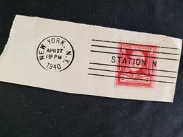 Briefmarke USA 2c John Greenleaf Wittier ab NY station 1940