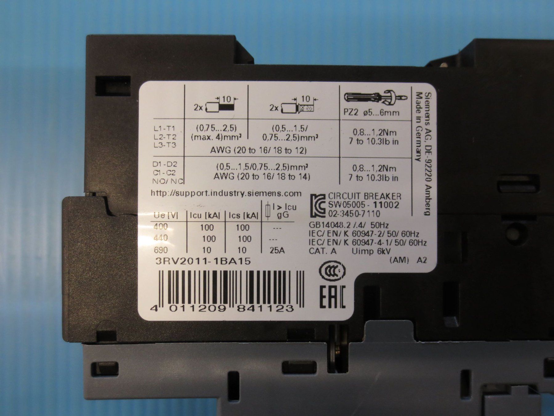 Siemens Schalter: Siemens  Motorschutzschalter 1.4 -2.0A – Gebraucht aus Sulz LU von Elektrofachverkauf 2