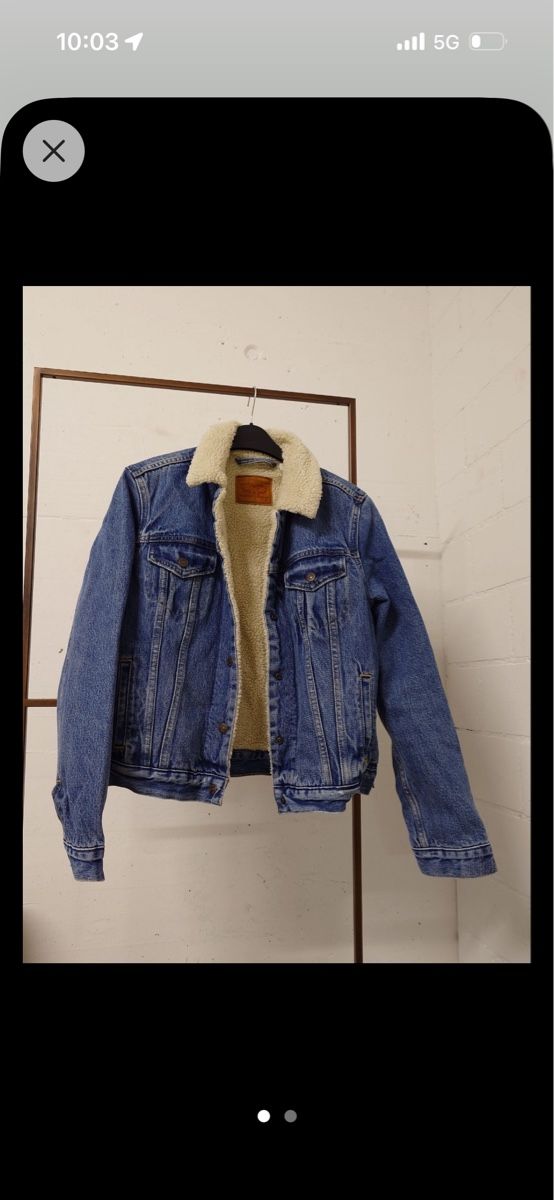Giacche: Levi's Jeans Jacke mit Teddyfutter, Grösse M – Usato da Basel venduto da Americana60