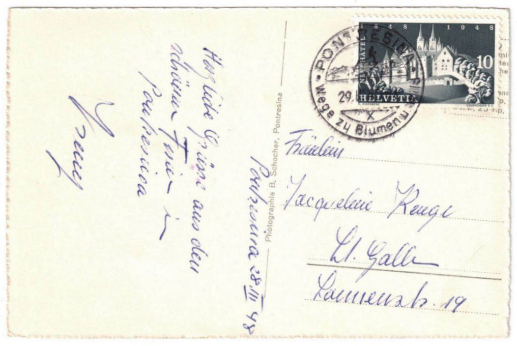 Cartoline postali: Pontresina - Skilift Alp Languard – Usato da Binningen venduto da Mountainrider 1