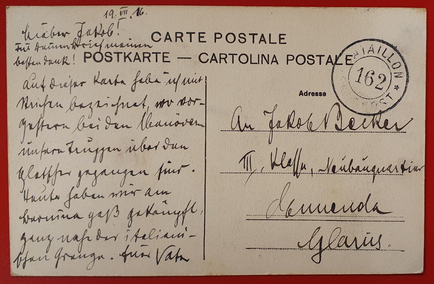 Cartoline postali: Fuorcla Surley mit Piz Corvatsch 1916 – Usato da Kreuzlingen venduto da Rschweiz1 1