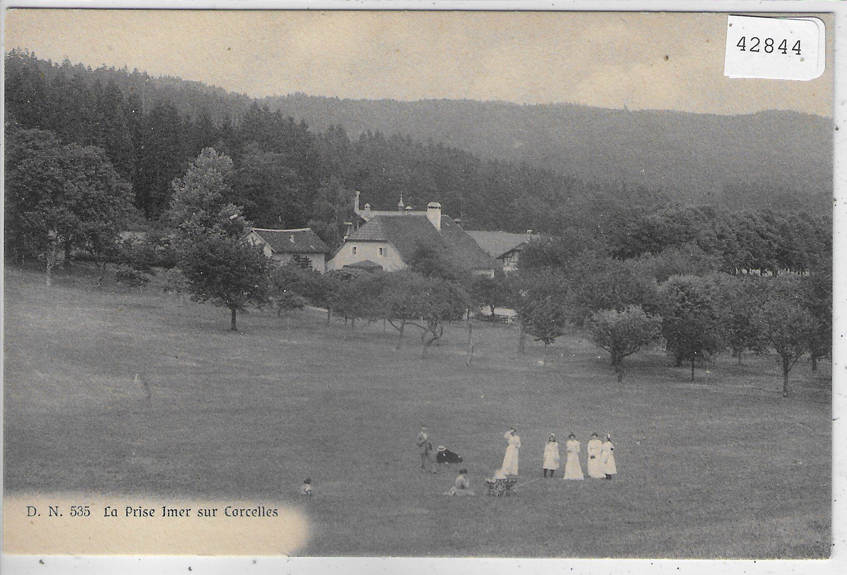 Cartoline postali: La Prise Imer sur Corcelles - animee – Usato da Ettingen venduto da Kartenplanet
